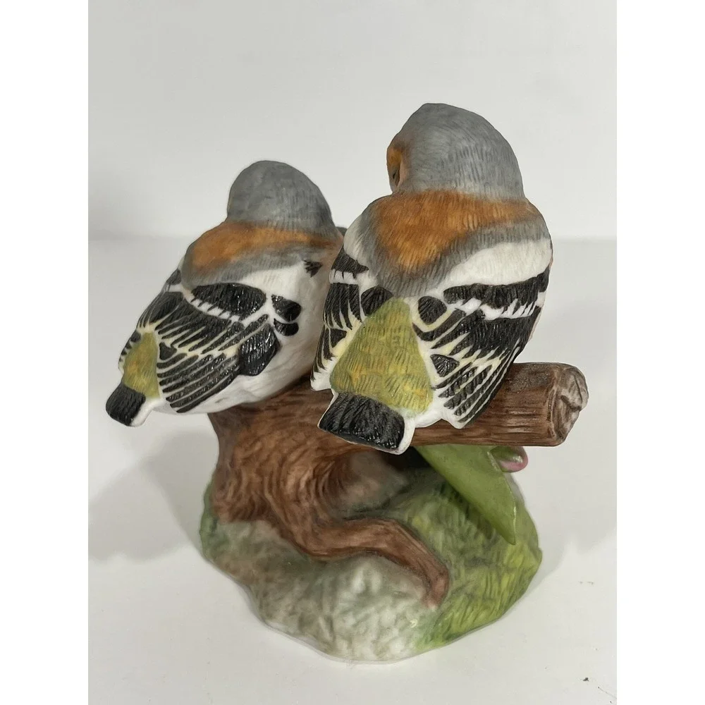 Franklin Mint porcelain 1987 Sweet Slumber Sculpture by Peter Barrett Birds RARE
